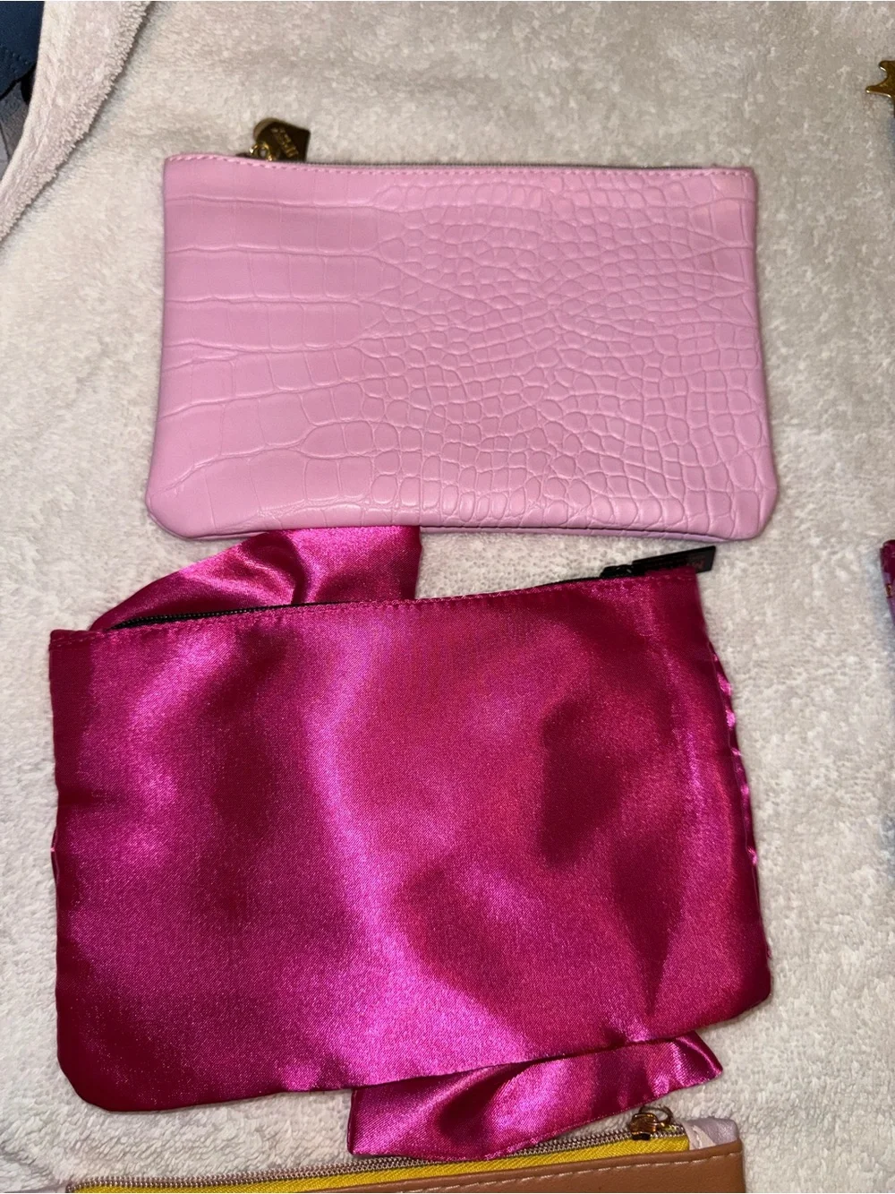 ipsy Assorted Pink, Brown, Silver & Blue Cosmetic Pouches Set